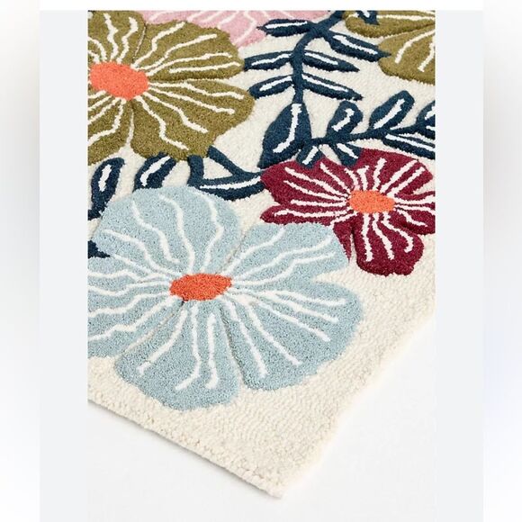 Anthropologie Other - Anthropologie McKenzie Parrott Wool Tufted Bloom Rug